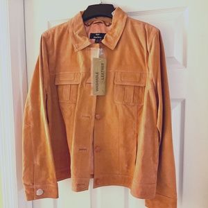 NWT Washable Leather Jacket, Dennis Basso Brand  size XL
